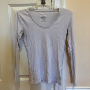 white stretchy long sleeve